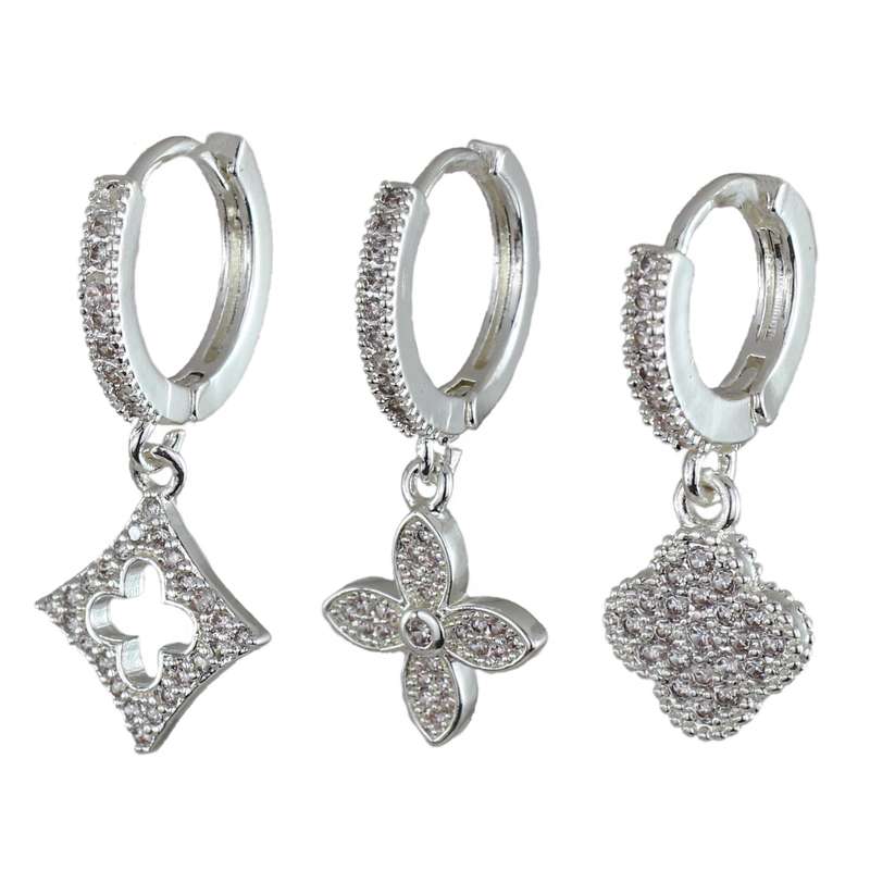 گوشواره زنانه وای اس ایکس مدل گل کد J667 بسته سه عددی گوشواره زنانه وای اس ایکس مدل گل کد J667 بسته سه عددی