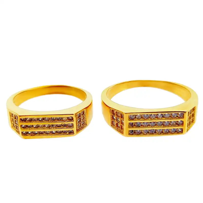 ست انگشتر مدل طلاروس طرح نگین دار کد 790ANMZ