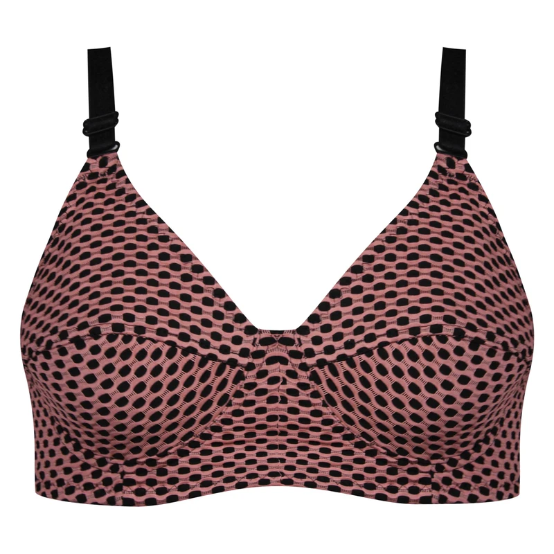 سوتین زنانه ماییلدا مدل بدون فنر خال خالی پاستیلی کد 4651