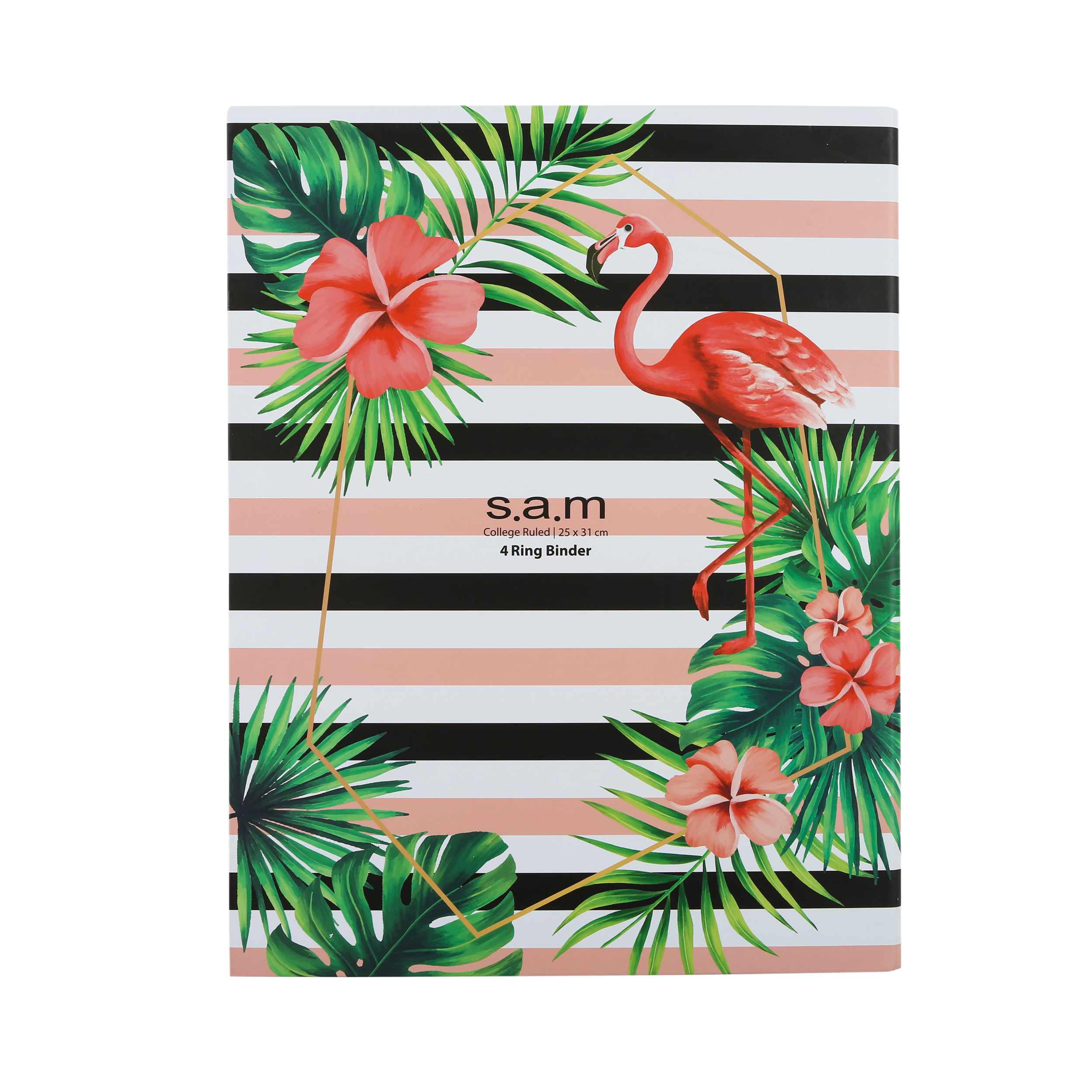 دفتر کلاسوری سم طرح Striped Flamingo