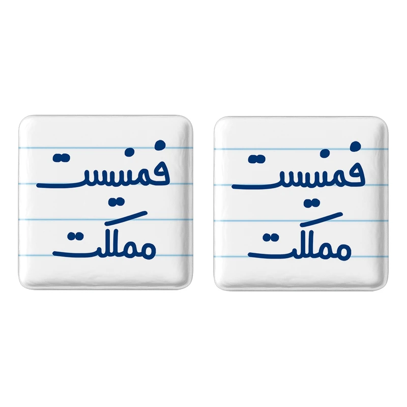 مگنت خندالو مدل فمنیست مملکت کد 6685 مجموعه 2 عددی