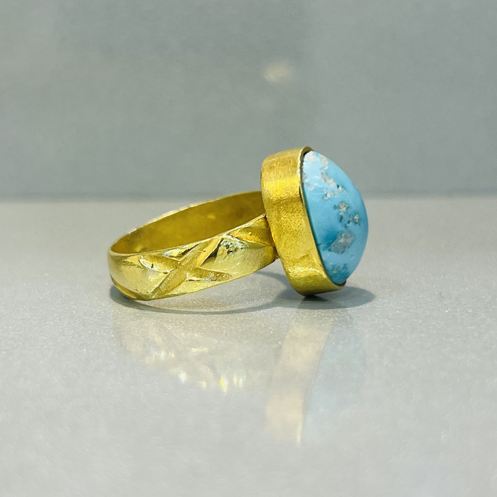 انگشتر نقره زنانه مدل فیروزه نیشابوری کد 34-34 - - 4