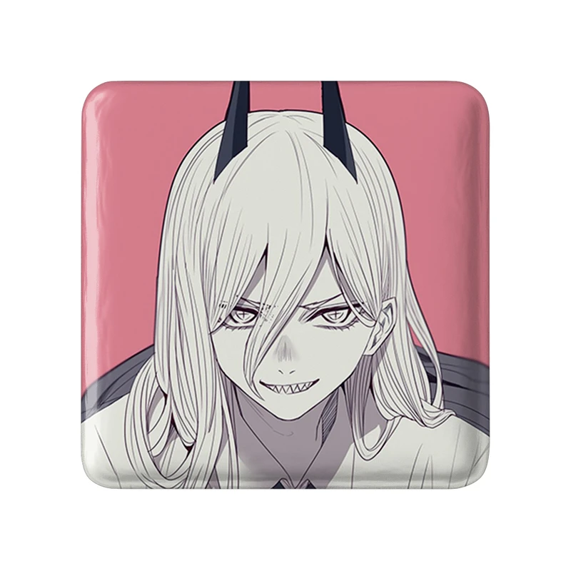 مگنت خندالو طرح پاور انیمه مرد اره ای Chainsaw Man مدل مربعی کد 23208