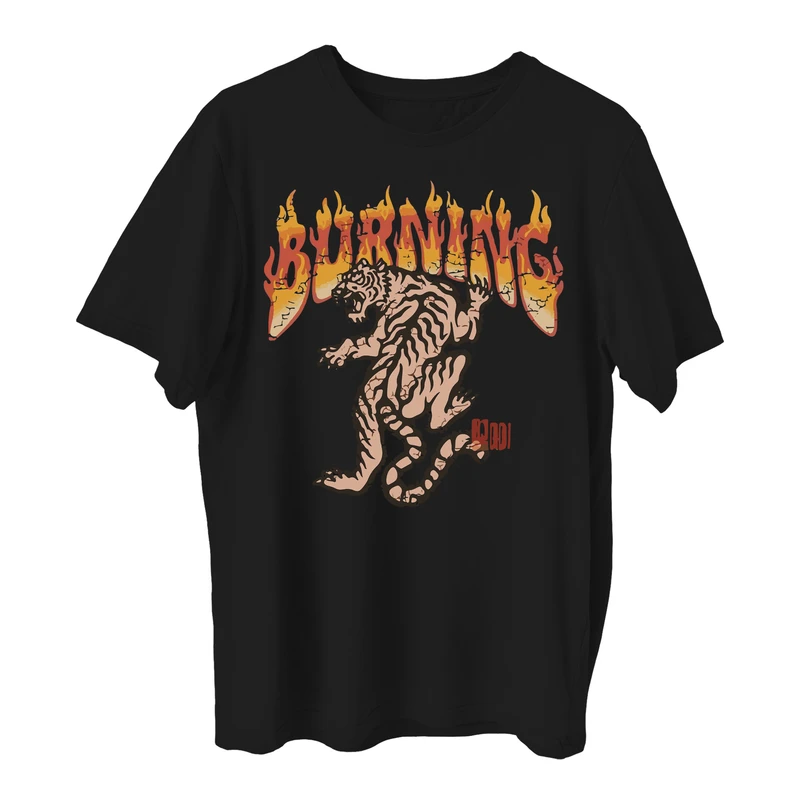 تی شرت آستین کوتاه مردانه مدل ببر سوزان z467