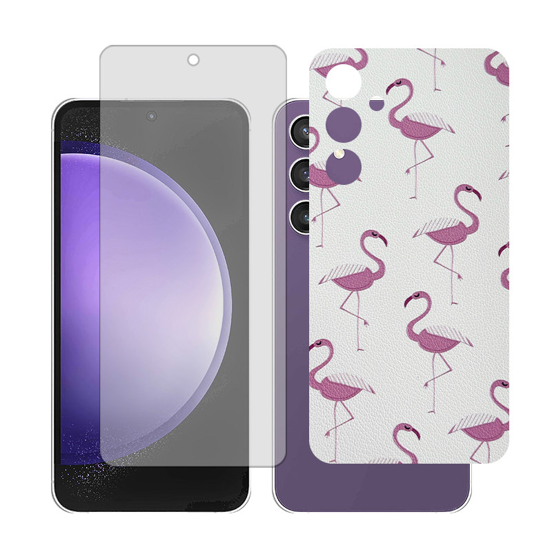 محافظ صفحه نمایش شفاف گلس مدل Together مناسب برای گوشی موبایل سامسونگ Galaxy S23 FE به همراه برچسب پوششی پشت گوشی 
