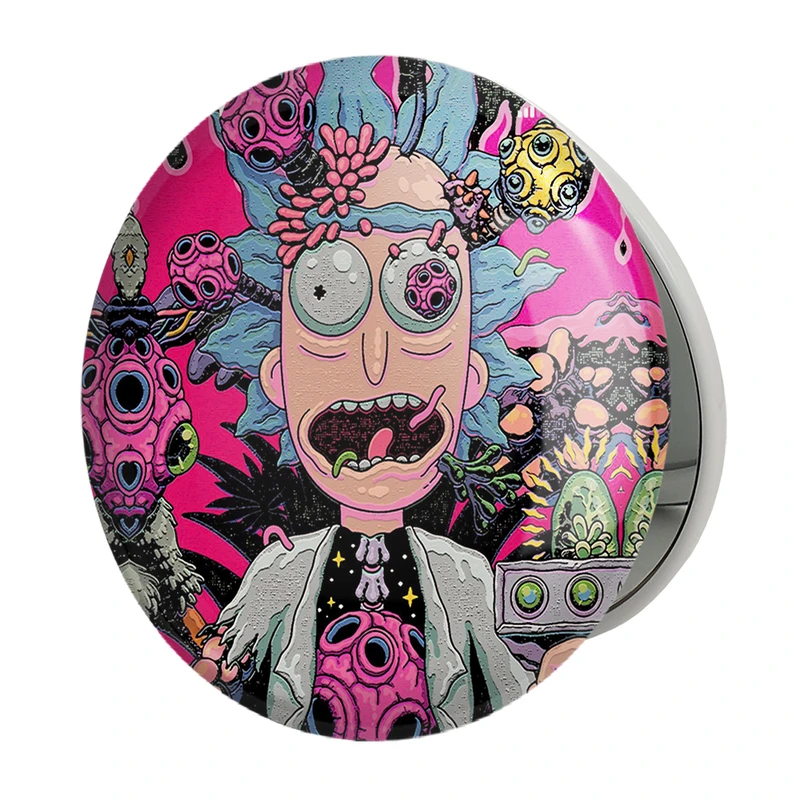 آینه جیبی خندالو طرح ریک و مورتی Rick and Morty مدل تاشو کد 3213 