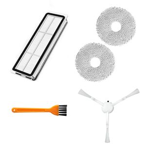 پد تی فیلتر و برس کناری جارو رباتیک مدل s20 plus مناسب برای جاروبرقی رباتیک شیائومی +s20 مجموعه 5 عددی