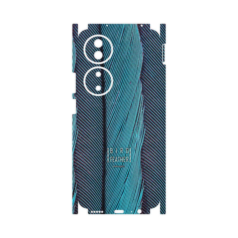 برچسب پوششی ماهوت مدل Turquoise feathers-FullSkin مناسب برای گوشی موبایل آنر X7b
