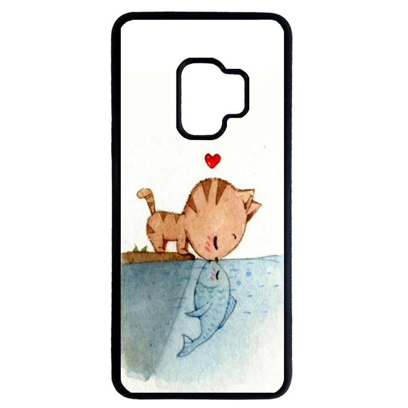 کاور طرح ماهی و گربه کد 9218 مناسب برای گوشی موبایل سامسونگ galaxy s9 plus