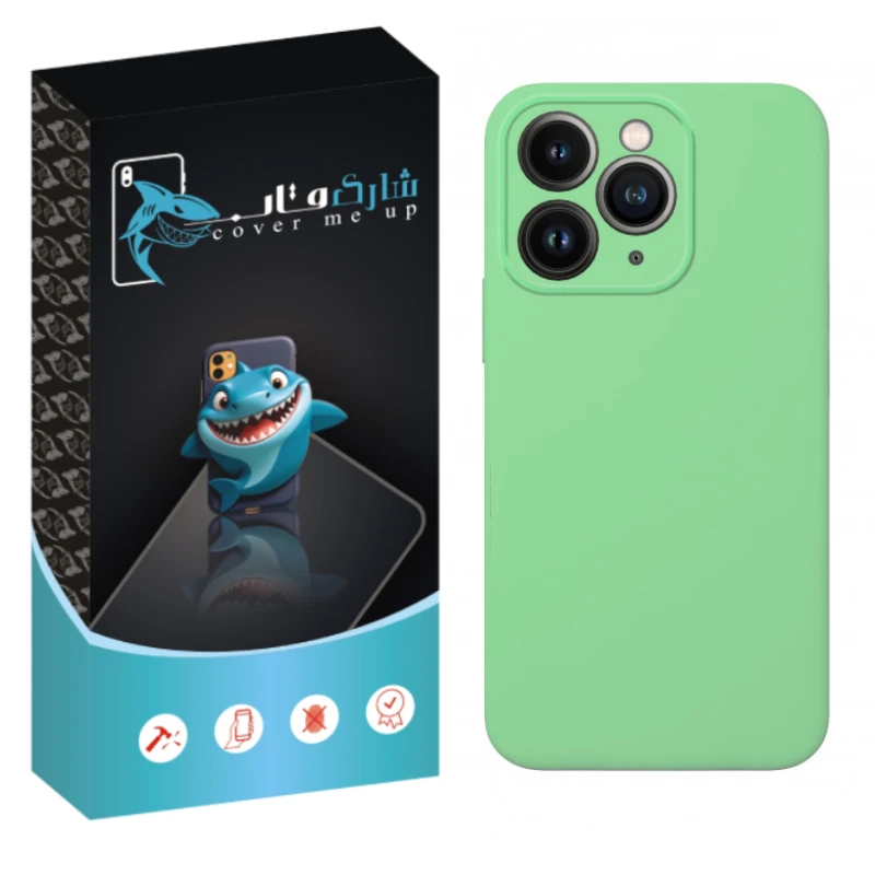 کاور شارک قاب مدل سیلیکونی پاک کنی مناسب  برای گوشی موبایل اپل iPhone 11 Pro Max