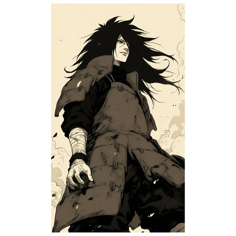 استیکر لپ تاپ و موبایل مدل انیمه طرح ناروتو مادارا اوچیها کد 6003