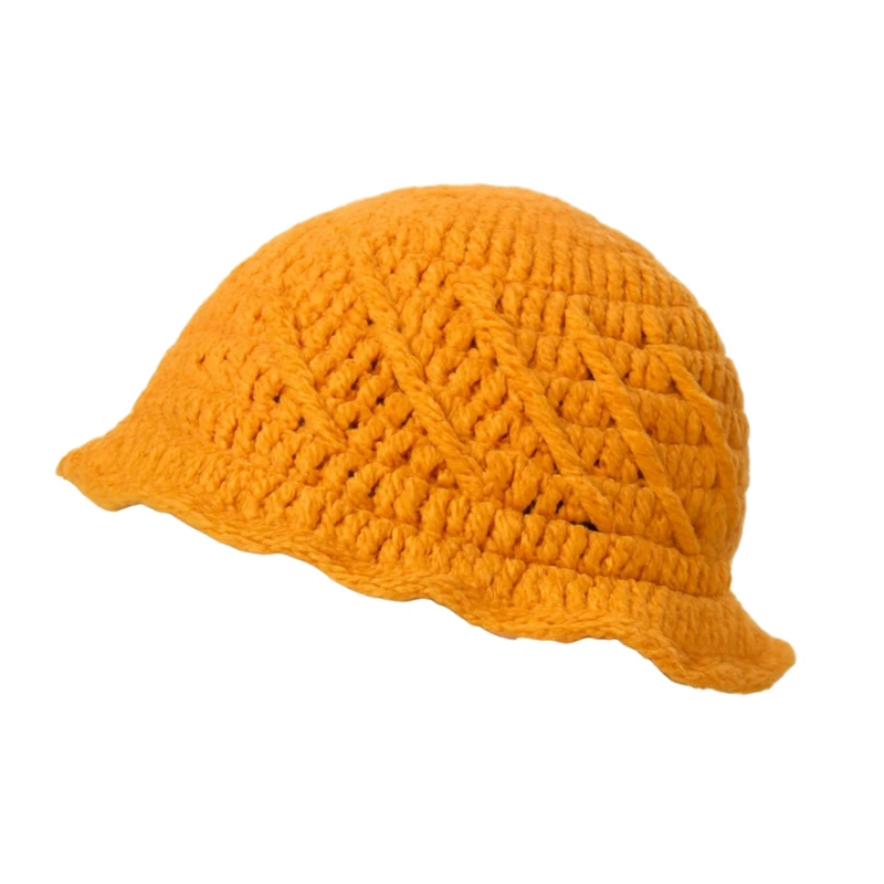کلاه بافتنی نوزادی مدل لبه دار کج راه کد DaStBafT-001