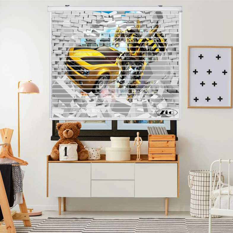 پرده زبرا زیو مدل سیلوئت K3052 سایز 150x150 سانتی متر