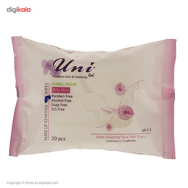دستمال مرطوب یونی لد مدل Oily Skin بسته 20 عددی