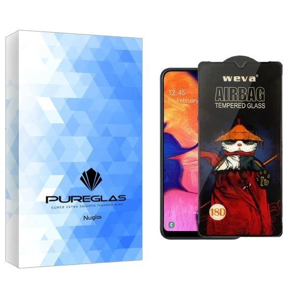 محافظ صفحه نمایش پیور گلس مدل NueGlas Airbag مناسب برای گوشی موبایل سامسونگ Galaxy A10s