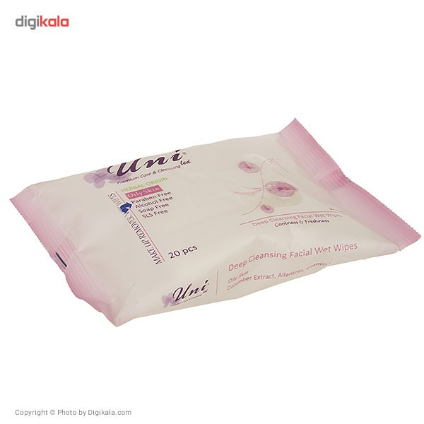دستمال مرطوب یونی لد مدل Oily Skin بسته 20 عددی
