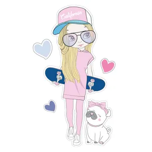 استیکر دیواری کودک تُکتم مدل love girl کد22