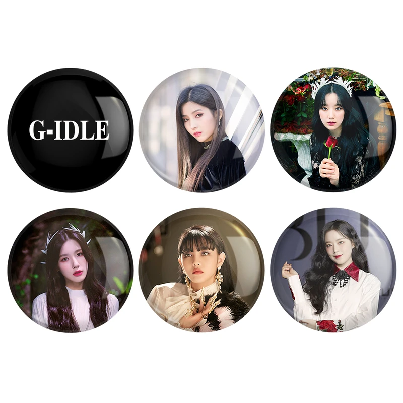 مگنت خندالو طرح گروه جی آیدل کد 536A مجموعه 6 عددی