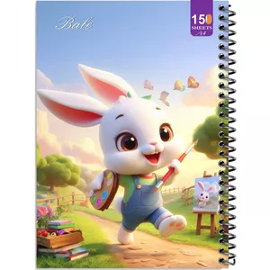 دفتر نقاشی 150 برگ انتشارات  بله مدل رحلی طرح فانتزی خرگوش کوچولوی نقاش کد A4-P201