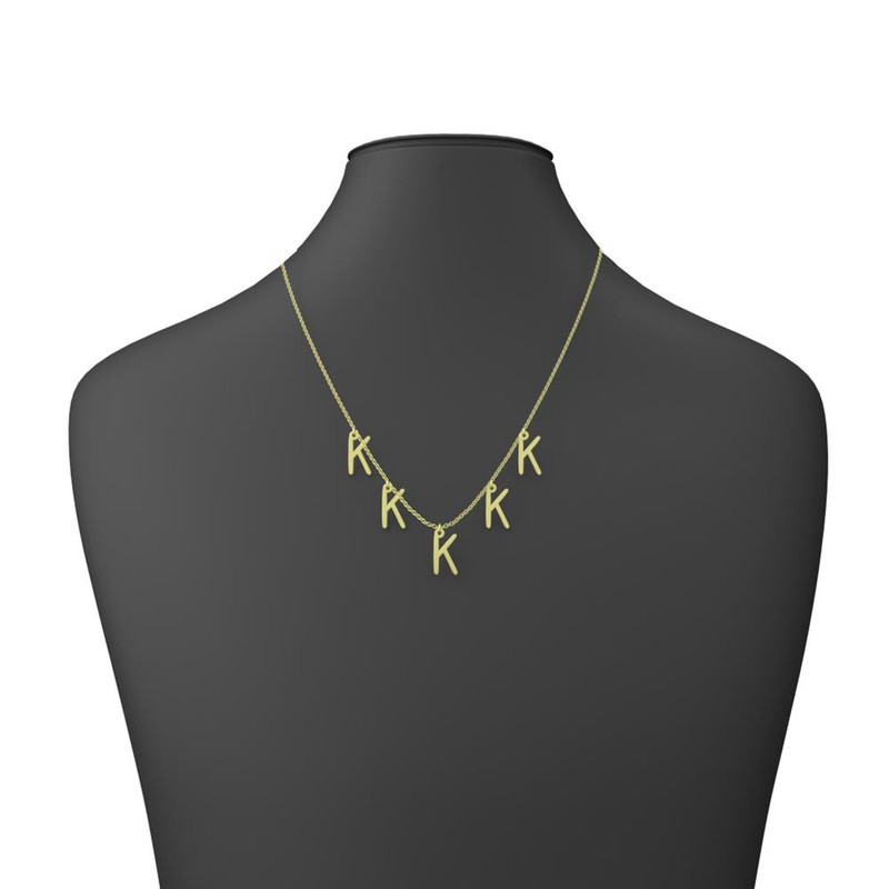 گردنبند طلا 18 عیار زنانه مدوپد مدل حرف K کد RNA17183