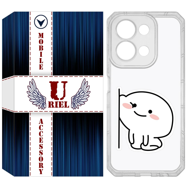 کاور یوریل مدل Clear کد 93 طرح لوس مناسب برای گوشی موبایل شیائومی Redmi 15C 4G