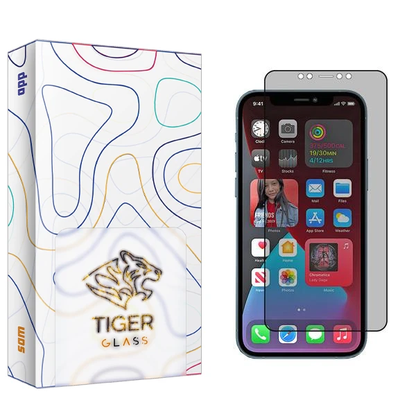 محافظ صفحه نمایش حریم شخصی تایگر گلس مدل SAM2 مناسب برای گوشی موبایل اپل iPhone 12 Pro Max