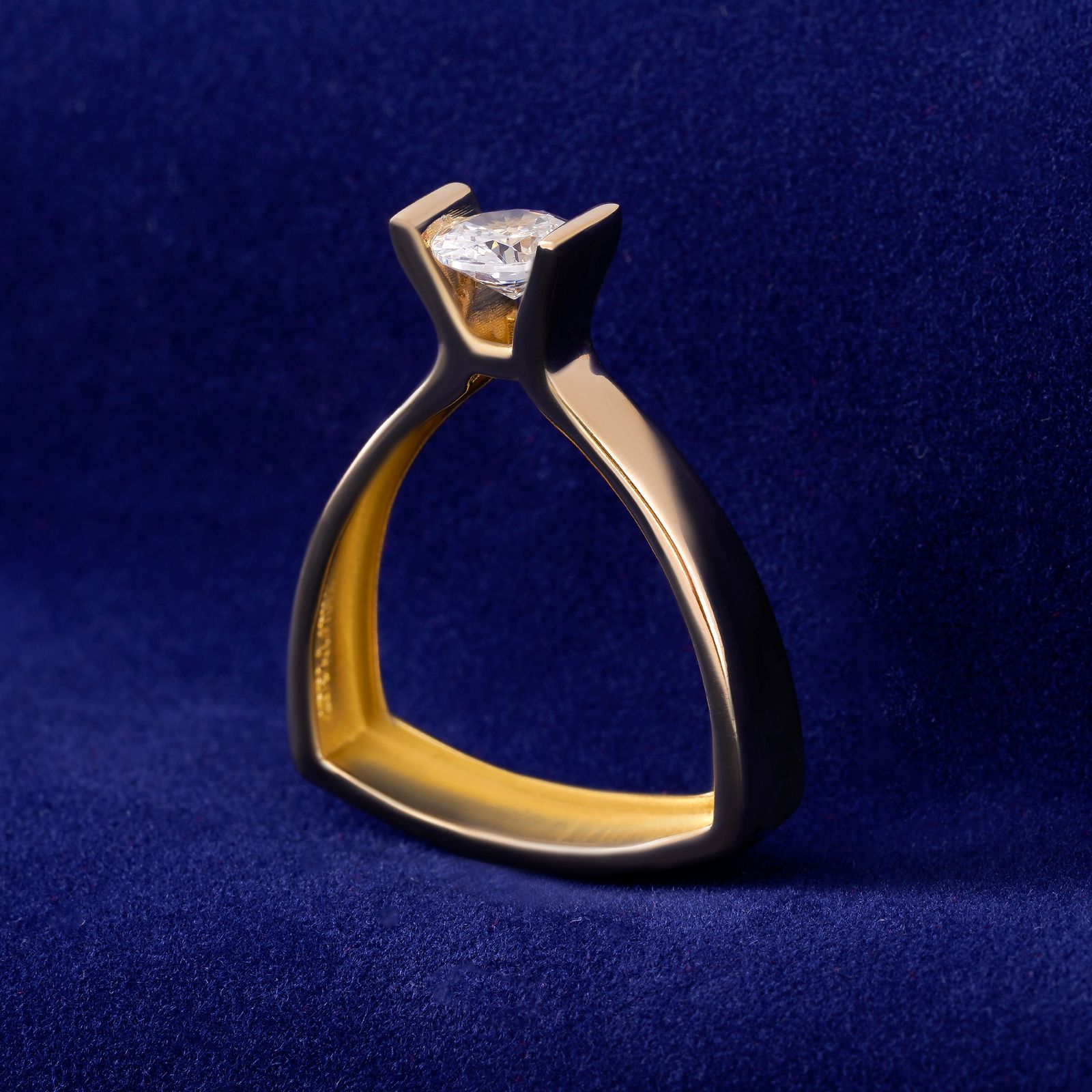 انگشتر طلا 18 عیار زنانه جواهری سون مدل 3605 -  - 3