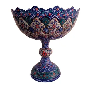 شیرینی خوری میناکاری طرح گل ختایی کدM620
