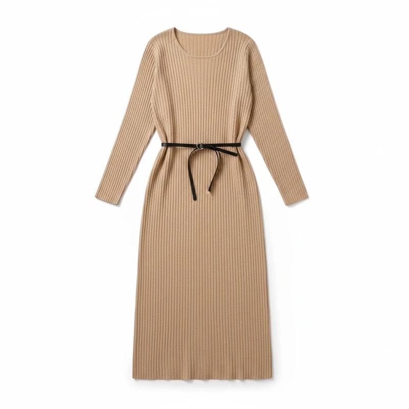 پیراهن بافتنی یقه گرد زنانه مدل Xoko