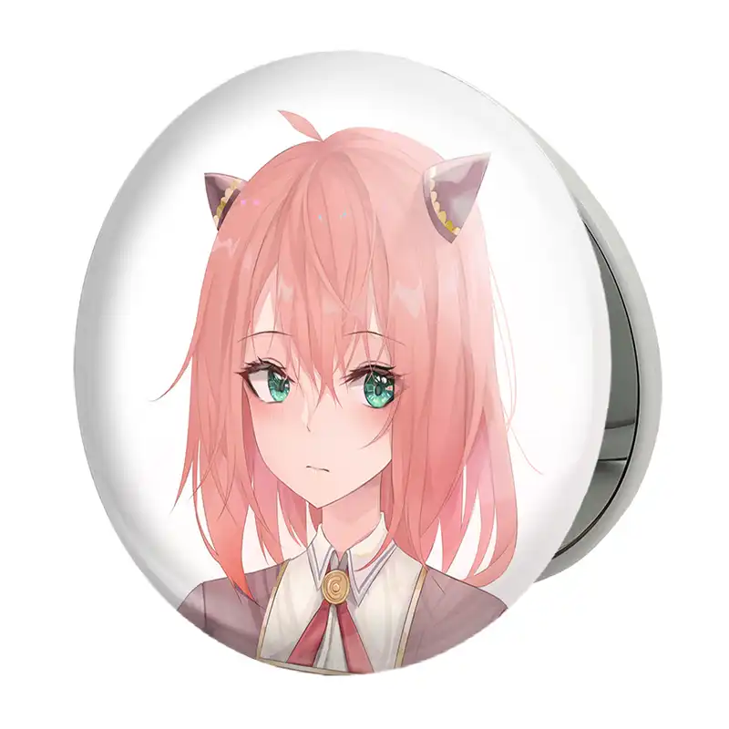 آینه جیبی خندالو طرح انیا انیمه اسپای ایکس فمیلی Spy X Family مدل تاشو کد 22184