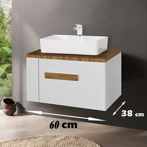 ست کابینت و روشویی آزالیا مدل WB06 به همراه آینه و باکس