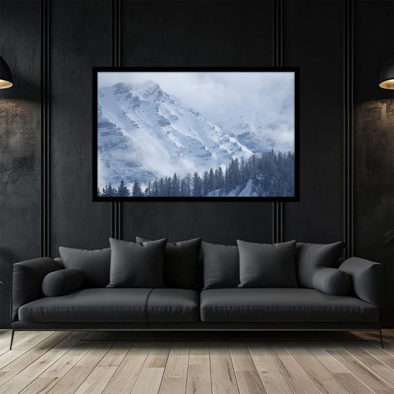 تابلو بکلیت طرح منظره طبیعت  زمستانی  کوه و کوهستان مدل B-bu5198