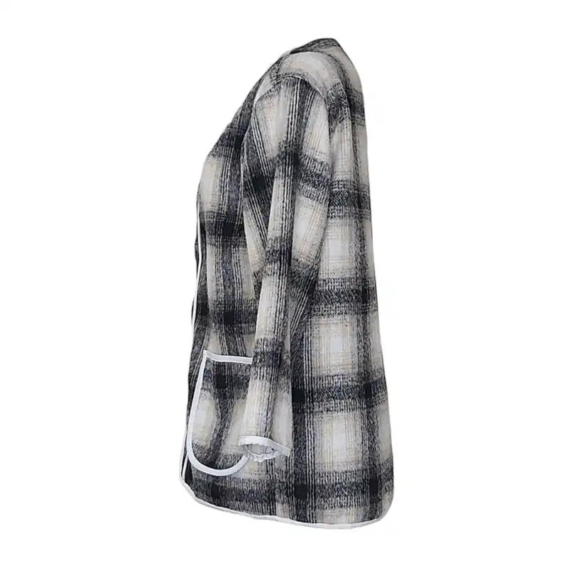 پالتو زنانه مدل فوتر چهارخونه 77