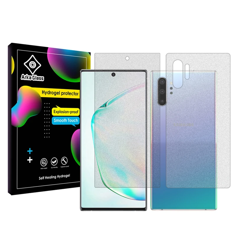 محافظ صفحه نمایش مات آرکا گلس مدل Tough مناسب برای گوشی موبایل سامسونگ Galaxy Note10 Plus به همراه محافظ پشت گوشی