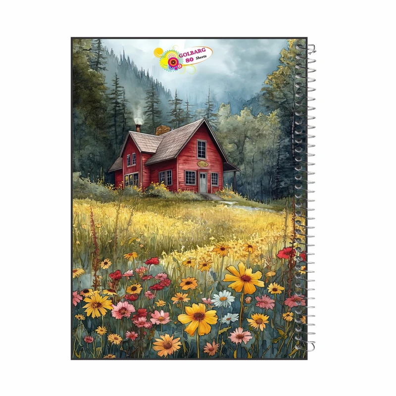 دفتر مشق 80 برگ گلبرگ مدل کلاسیک کد 3098