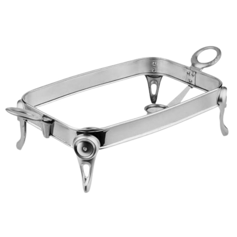 سوفله خوری استیل مدل نگین دار کد 3602، دارای ظرف شیشه‌ای و پایه وارمر، مناسب مایکروویو و ماشین ظرفشویی
