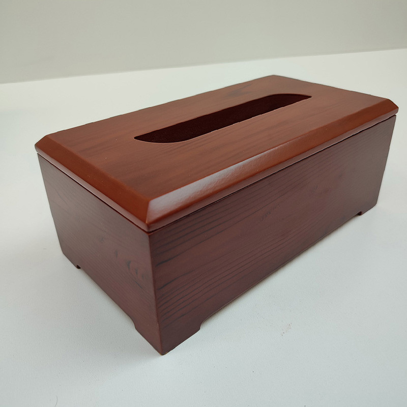 جعبه دستمال کاغذی مدل پایه چوبی درب دار کد 100