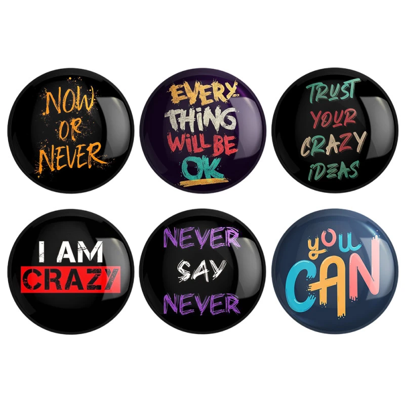 مگنت طرح جملات انگیزشی مجموعه 6 عددی