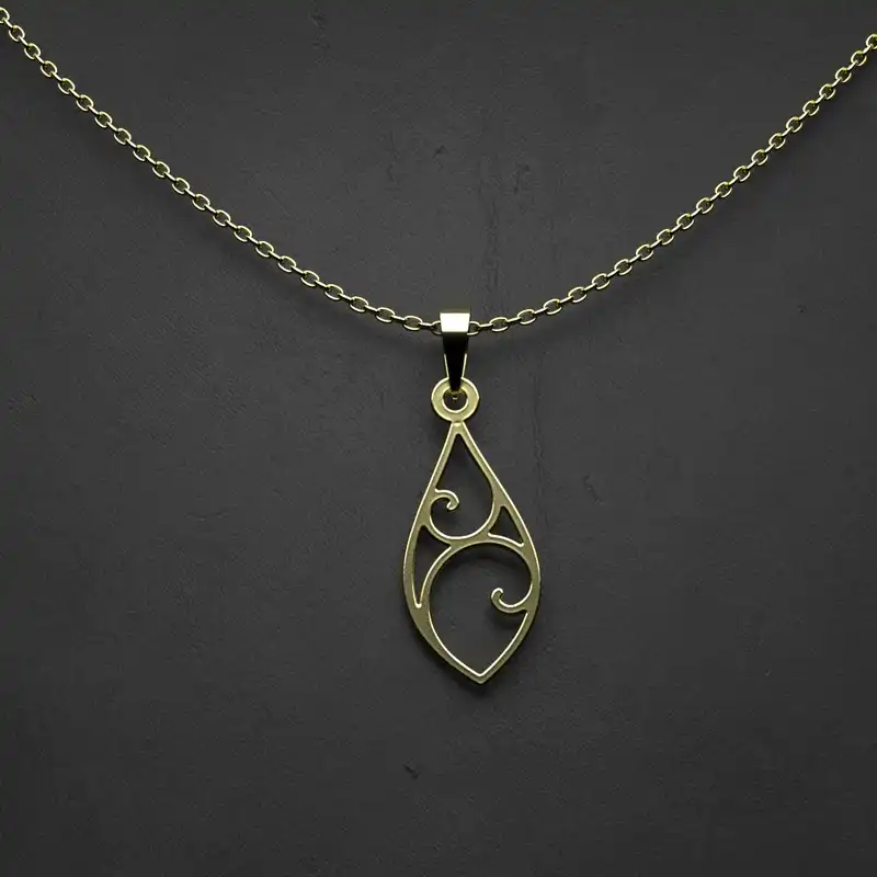 گردنبند طلا 18 عیار زنانه مدوپد مدل هندسی کد CA10370