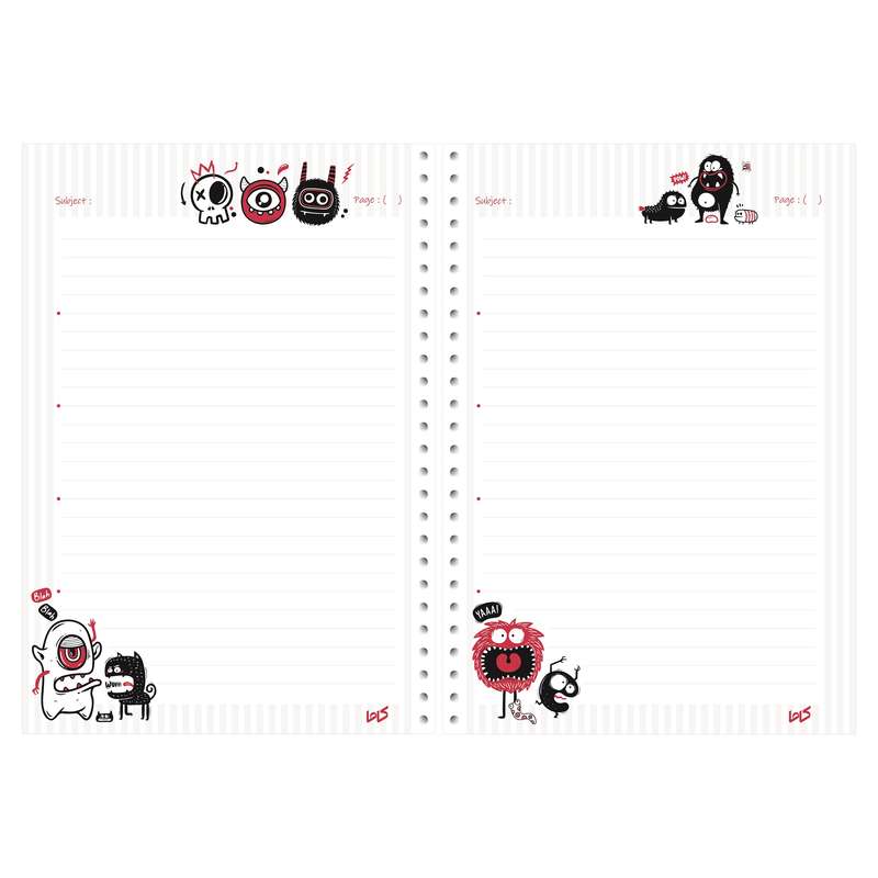 کاغذ کلاسور کاما طرح هیولا بسته 50 عددی