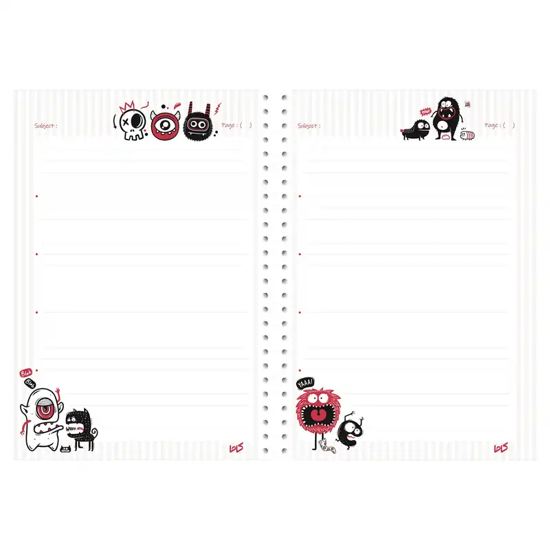 کاغذ کلاسور کاما طرح هیولا بسته 200 عددی