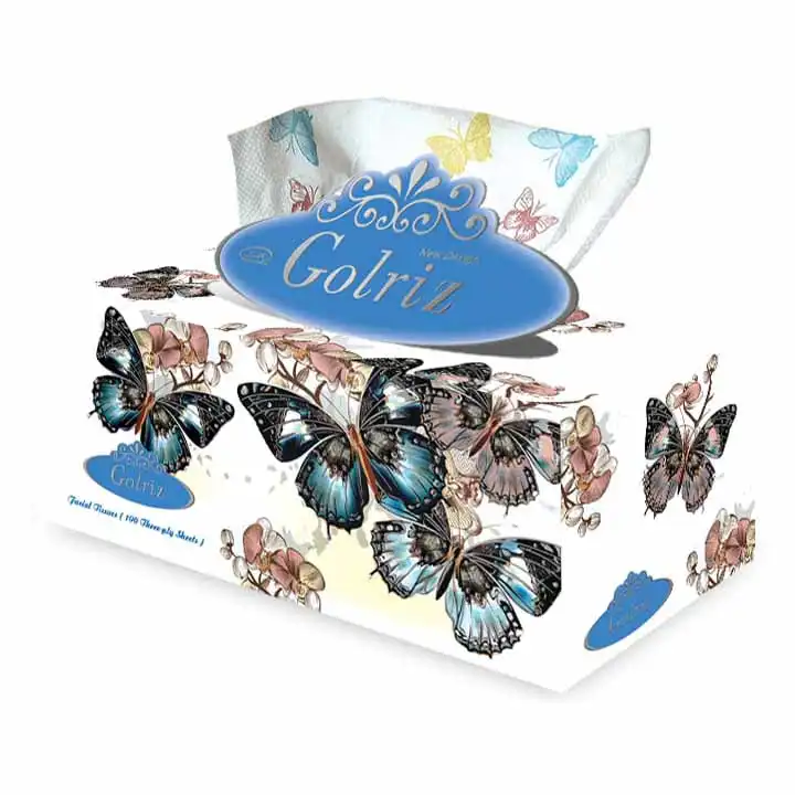 دستمال کاغذی 100 برگ گلریز مدل افسون 3لایه