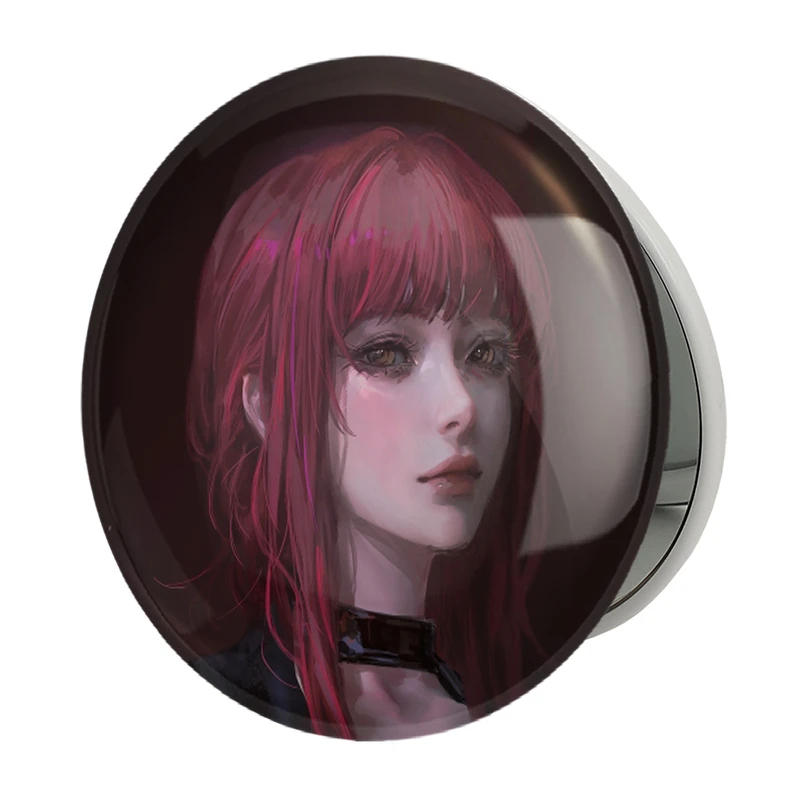 آینه جیبی خندالو طرح ماکیما انیمه مرد اره ای Chainsaw Man مدل تاشو کد 23206 