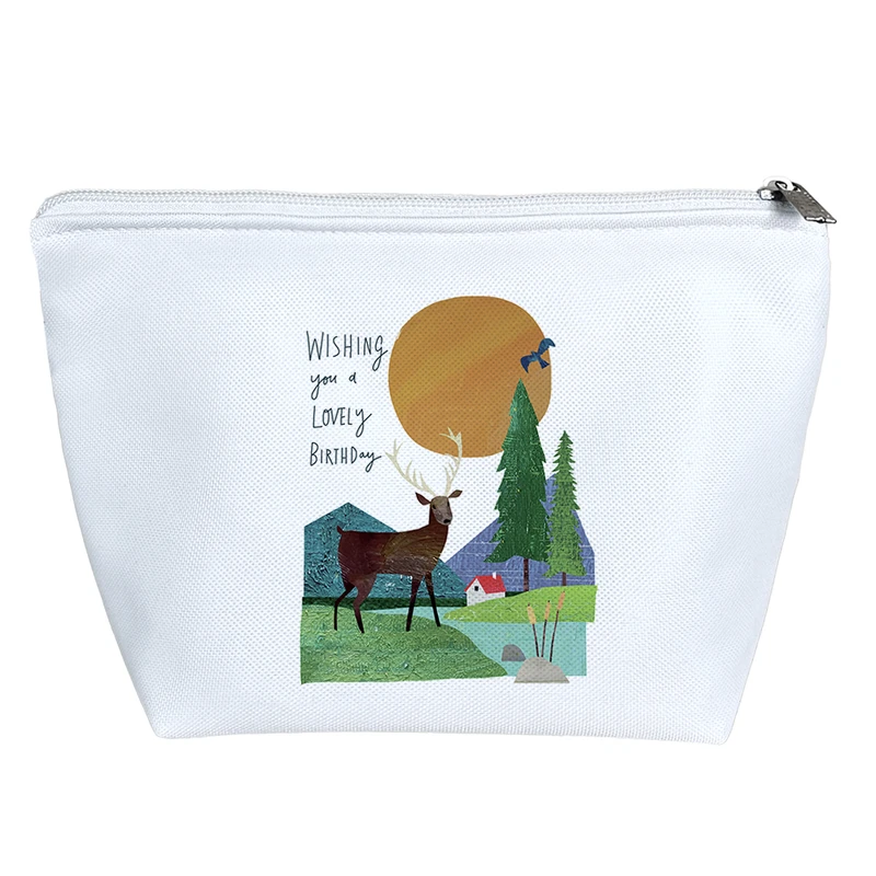 کیف لوازم آرایش دخترانه خندالو مدل منظره طبیعت کد H1047