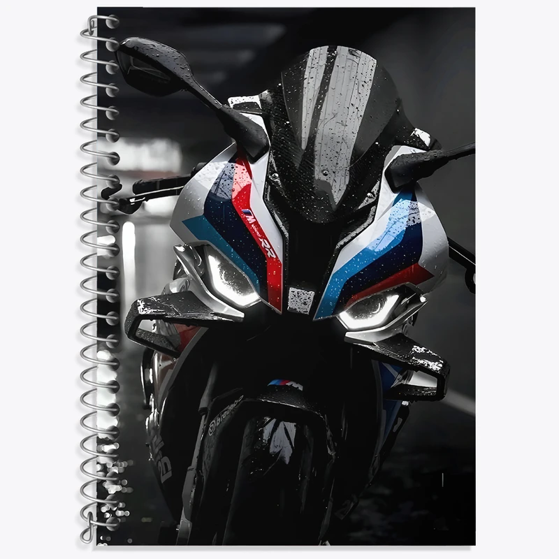 دفتر زبان 50 برگ خندالو مدل دو خط طرح موتور سیکلت کد N4735