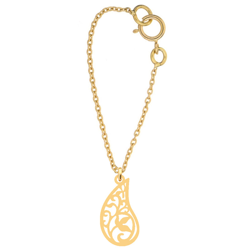 آویز ساعت طلا 18 عیار زنانه کرابو طرح بته جقه و برگ مدل Kr9051 آویز ساعت طلا 18 عیار زنانه کرابو طرح بته جقه و برگ مدل Kr9051