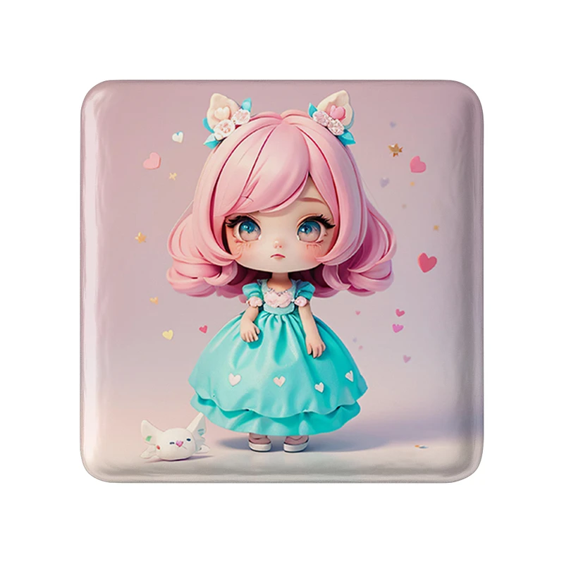 پیکسل خندالو طرح دخترانه (Girlish) مدل مربعی کد 36867