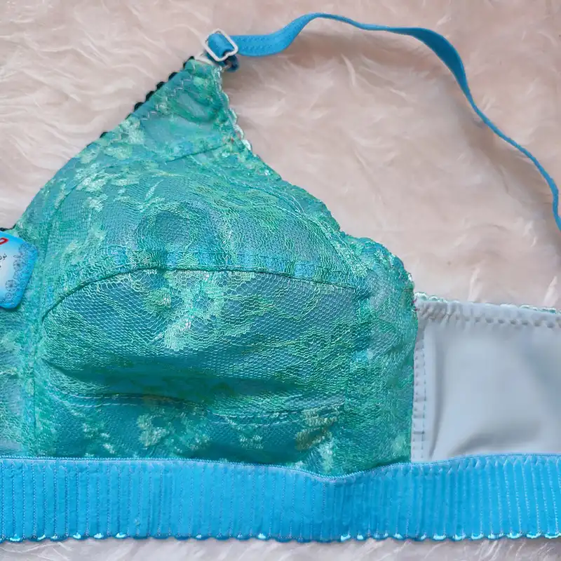 سوتین زنانه مدل کش پهن کد F-9997 رنگ فیروزه‌ای