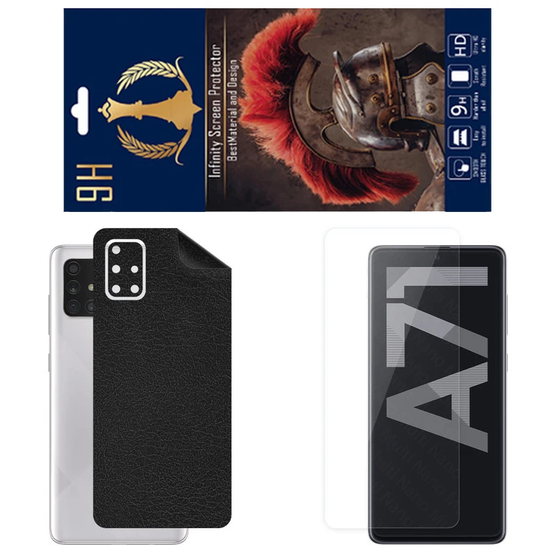 برچسب پوششی اینفینیتی مدل CH مناسب برای گوشی موبایل سامسونگ Galaxy A71 به همراه محافظ صفحه نمایش