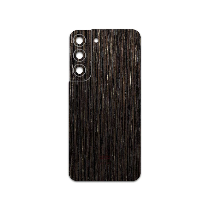 برچسب پوششی ماهوت مدل Dark-Gold-Stripes-Wood مناسب برای گوشی موبایل سامسونگ Galaxy S22 5G